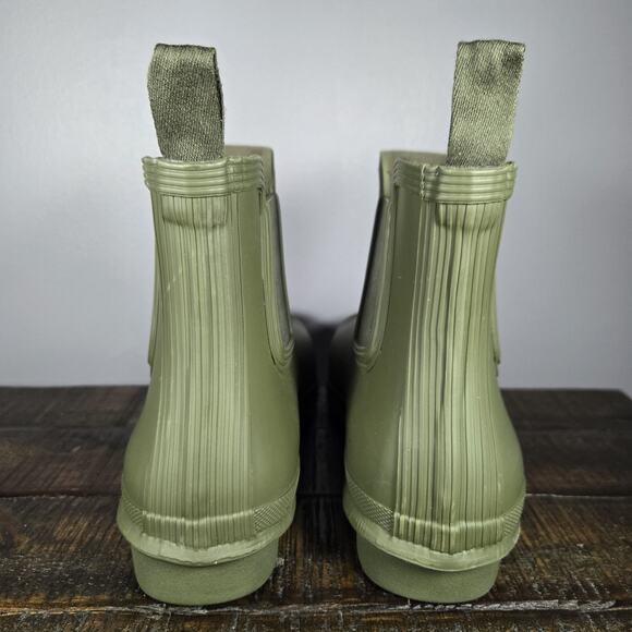 Hunter Original Chelsea Womens Size 11 Rain Boots Short Waterproof Green Matte - Picture 4 of 11